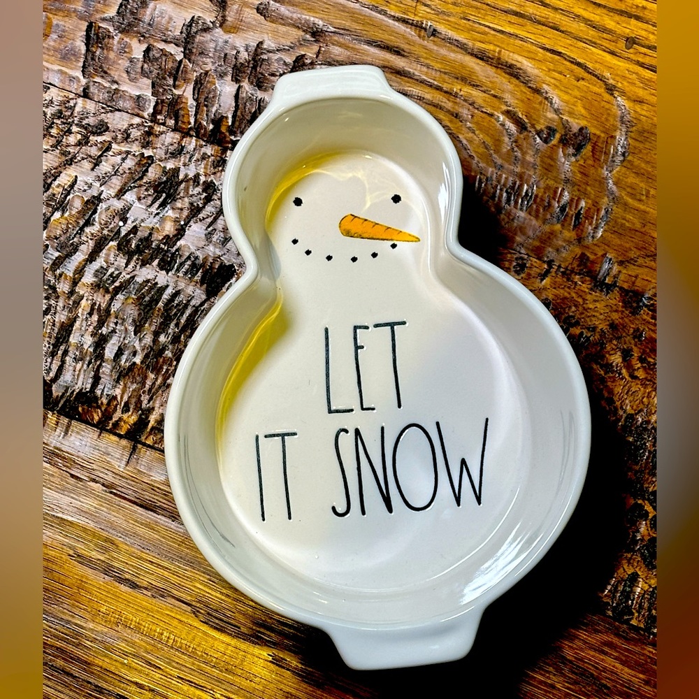 Rae Dunn Snowman Dish
